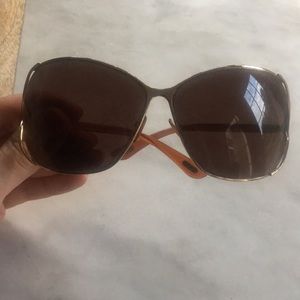 Oversized TOM FORD gold sunglasses